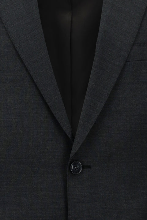 Dark Gray 4-Drop Relaxed Fit Wool Suit