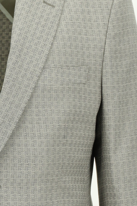 Light Gray 7 Drop Slim Fit Narrow Cut Combination Suit