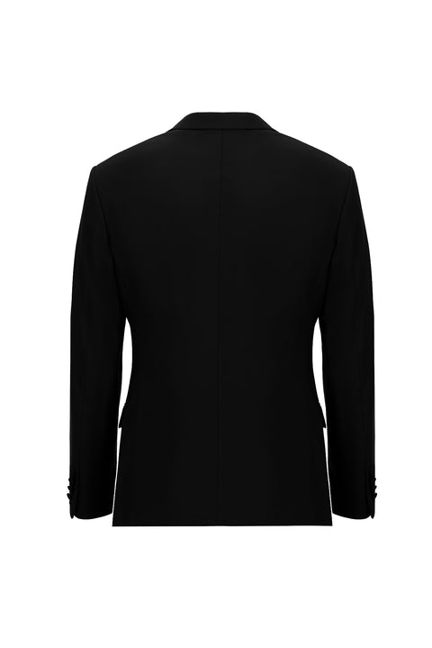 Black 7 Drop Slim Fit Narrow Cut Mono Collar Vest Tuxedo & Groom Suit
