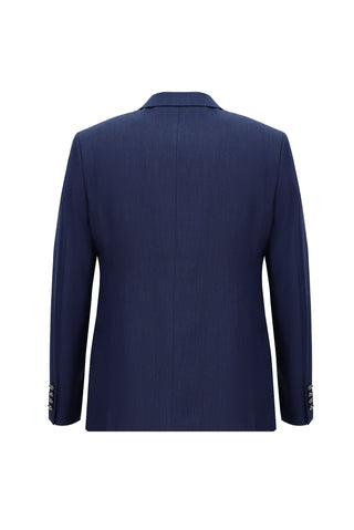 Koyu Lacivert 7 Drop Slim Fit Dar Kesim Sivri Yaka Yelekli Smokin & Damatlık