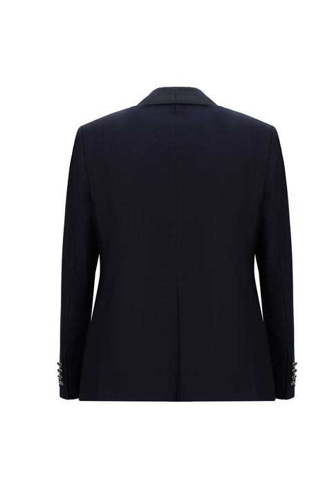 Dark Navy 7 Drop Slim Fit Narrow Cut Shawl Collar Vest Tuxedo & Groom Suit
