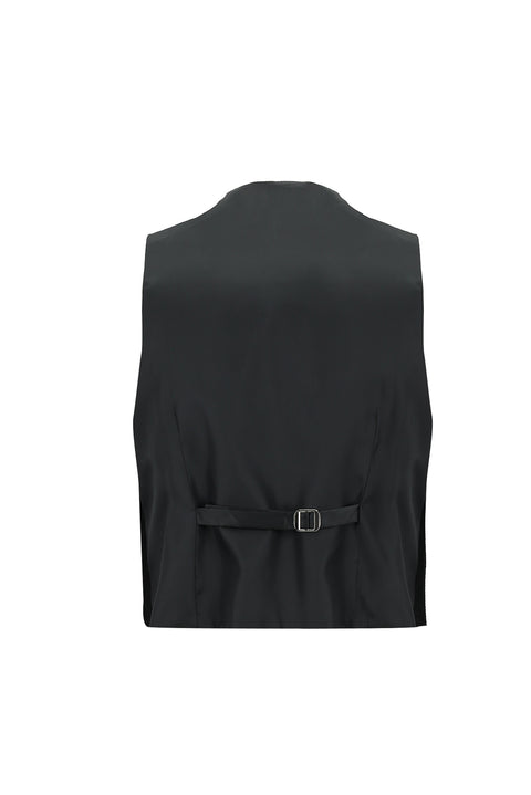 Siyah 7 Drop Slim Fit Dar Kesim Şal Yaka Yelekli Smokin & Damatlık