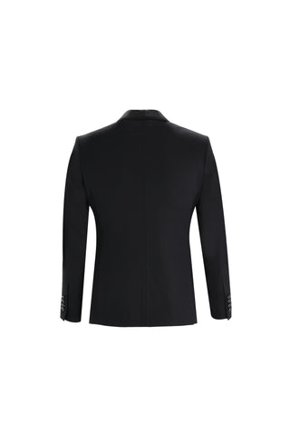  Siyah 7 Drop Slim Fit Dar Kesim Şal Yaka Smokin & Damatlık