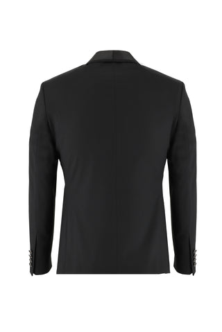  Siyah 7 Drop Slim Fit Dar Kesim Şal Yaka Smokin & Damatlık