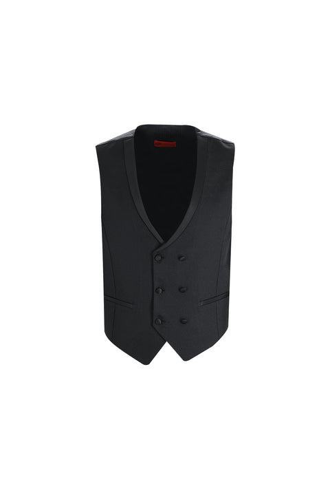 Black 7 Drop Slim Fit Narrow Cut Shawl Collar Tuxedo & Groom Suit