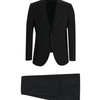 Black 7 Drop Slim Fit Narrow Cut Pointed Collar Tuxedo & Groom Suit
