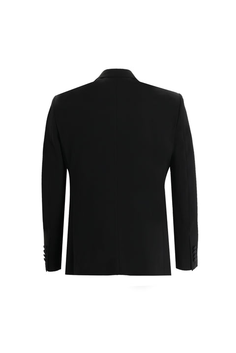 Black 7 Drop Slim Fit Narrow Cut Pointed Collar Tuxedo & Groom Suit