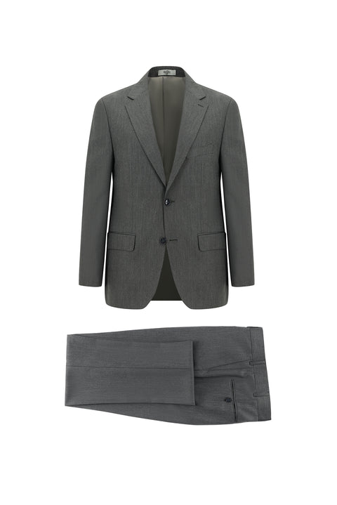 Marengo 4 Drop Relaxed Fit Wool Patterned Suit