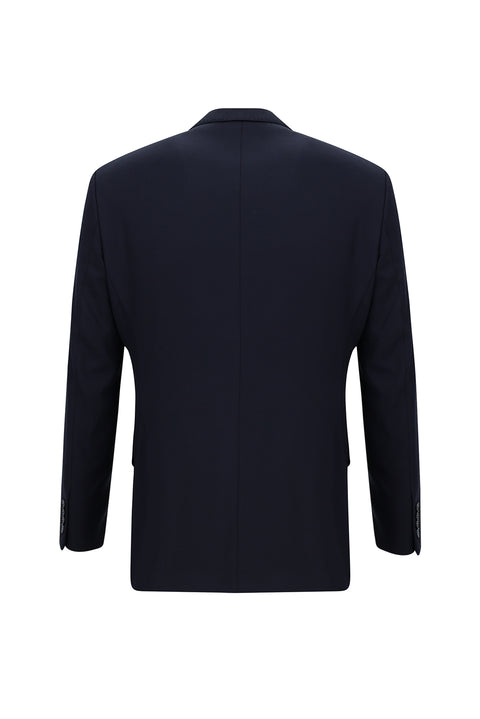 Dark Navy 6 Drop Regular Fit Standard Cut Patterned Suit