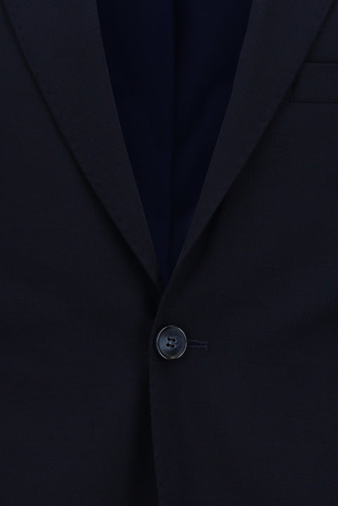 Dark Navy 6 Drop Regular Fit Standard Cut Patterned Suit