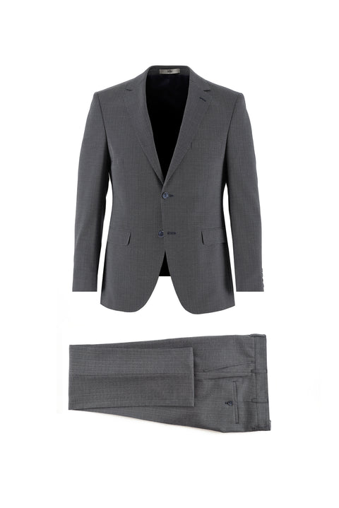 Dark Navy 7 Drop Slim Fit Patterned Suit