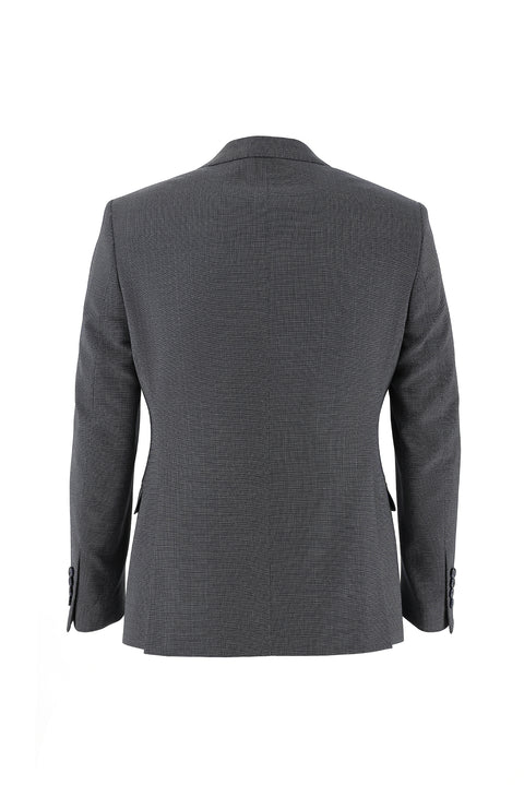 Dark Navy 7 Drop Slim Fit Patterned Suit