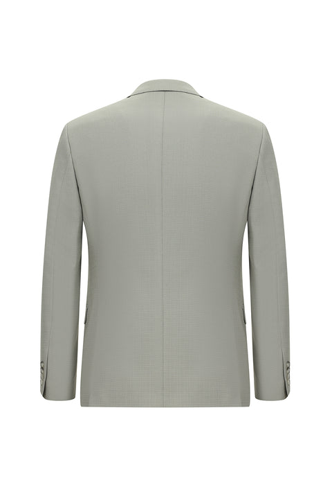Light Beige 7 Drop Slim Fit Patterned Suit