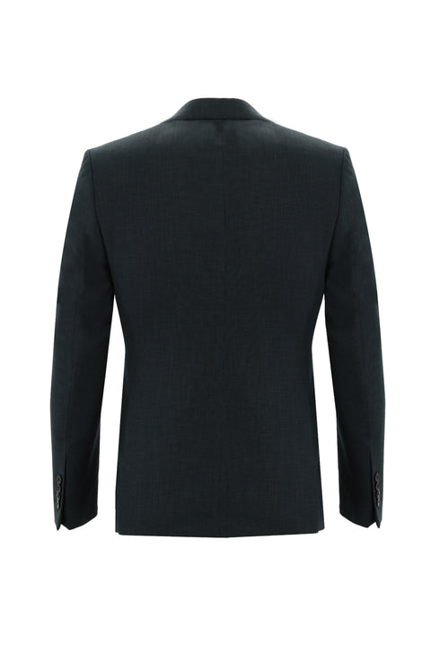 Dark Green 7 Drop Slim Fit Eyelet Suit