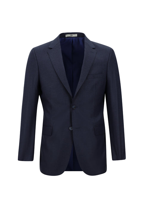Dark Navy 6 Drop Regular Fit Standard Cut Patterned Suit