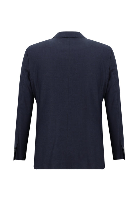Dark Navy 6 Drop Regular Fit Standard Cut Patterned Suit