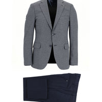 Light Navy Blue 7 Drop Slim Fit Narrow Cut Combination Suit