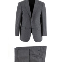 Dark Navy 4-Drop Relaxed Fit Wool Eyelet Suit