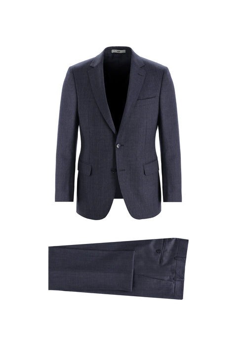 Dark Navy 7 Drop Slim Fit Eyelet Suit