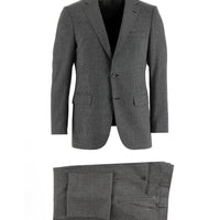 Black 7 Drop Slim Fit Eyelet Wool Suit