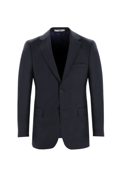Dark Navy 6 Drop Regular Fit Standard Cut Wool Eyelet Suit