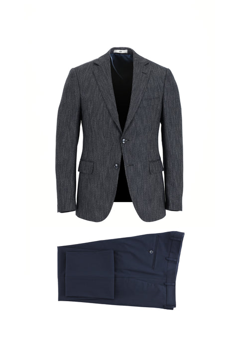Medium Navy 4-Drop Relaxed Fit Casual Suit