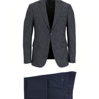 Medium Navy 7 Drop Slim Fit Narrow Cut Combination Suit