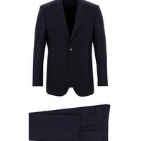 Dark Navy 6 Drop Regular Fit Standard Cut Wool Striped Suit