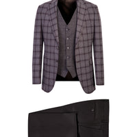 Dark Brown 7 Drop Slim Fit Antibacterial Combination Suit
