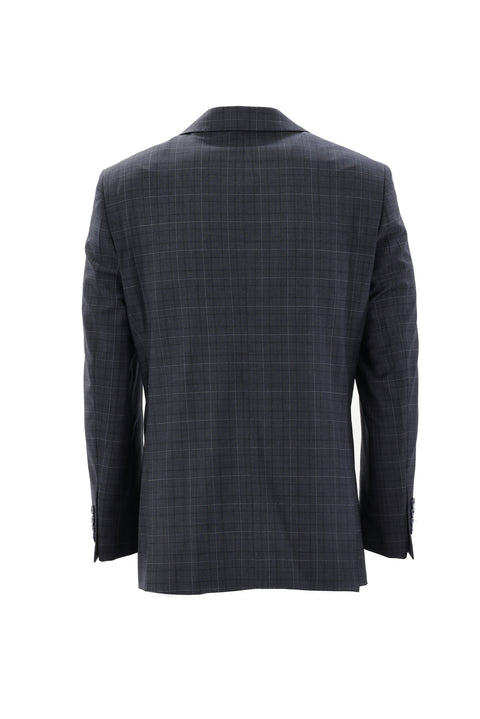 Koyu Füme 4 Drop Relaxed Fit Rahat Kesim Ekose Takım Elbise