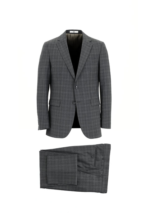 Marengo 6 Drop Regular Fit Standard Cut Wool Plaid Suit