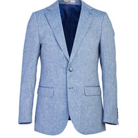 Light Blue 6 Drop Regular Fit Classic Patterned Jacket