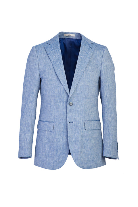 Light Blue 6 Drop Regular Fit Classic Patterned Jacket