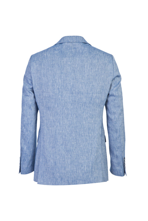 Light Blue 6 Drop Regular Fit Classic Patterned Jacket