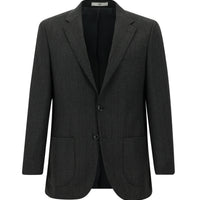 Siyah 6 Drop Regular Fit Standart Kesim Balıksırtı Ceket