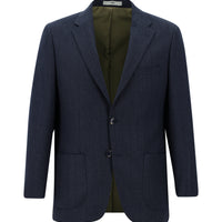 Medium Navy 4 Drop Relaxed Fit Patterned Jacket
