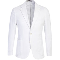 White 7 Drop Slim Fit Narrow Cut Sport Cotton Jacket