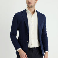 Dark Navy 7 Drop Slim Fit Narrow Cut Sport Cotton Jacket