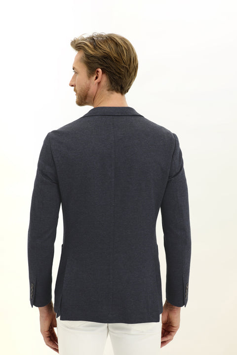 Dark Navy 7 Drop Slim Fit Eyelet Cotton Jacket