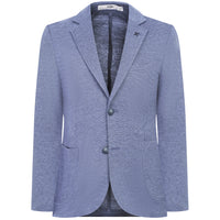 Light Blue 7 Drop Slim Fit Narrow Cut Sport Cotton Jacket