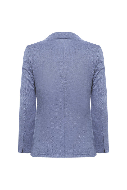 Light Blue 7 Drop Slim Fit Narrow Cut Sport Cotton Jacket