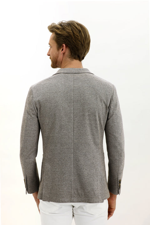 Medium Brown 7 Drop Slim Fit Eyelet Sport Cotton Jacket