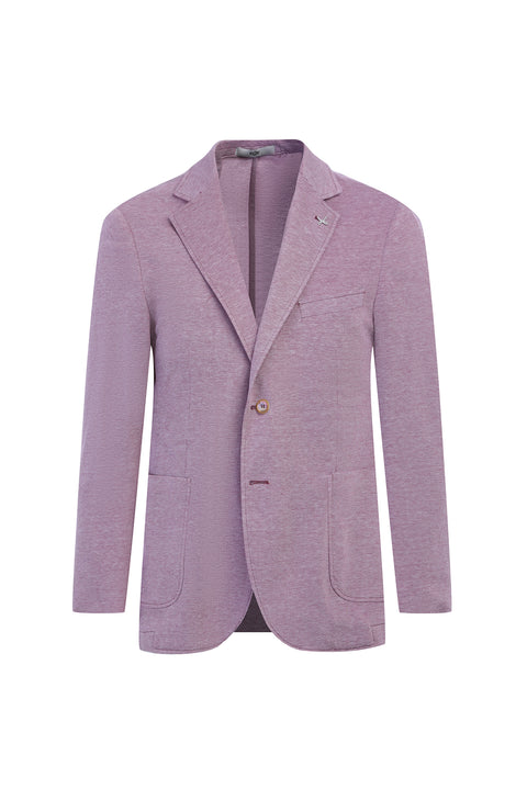 Light Red 7 Drop Slim Fit Eyelet Sport Cotton Jacket