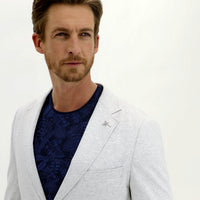 Light Grey 7 Drop Slim Fit Narrow Cut Sport Cotton Jacket