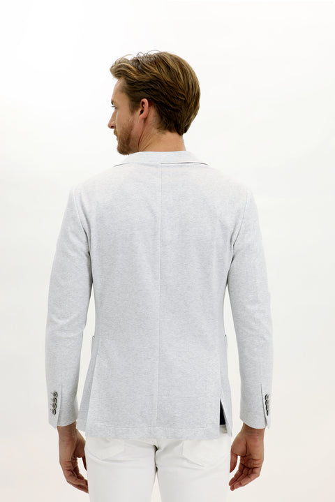 Light Grey 7 Drop Slim Fit Narrow Cut Sport Cotton Jacket