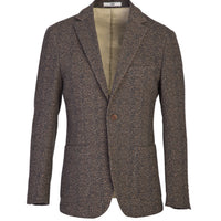 Dark Brown 7 Drop Slim Fit Sporty Patterned Jacket