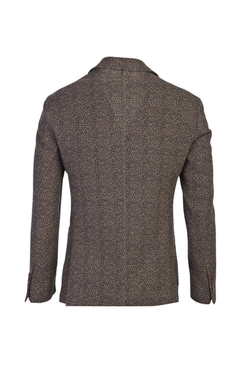 Dark Brown 6 Drop Regular Fit Sporty Patterned Jacket