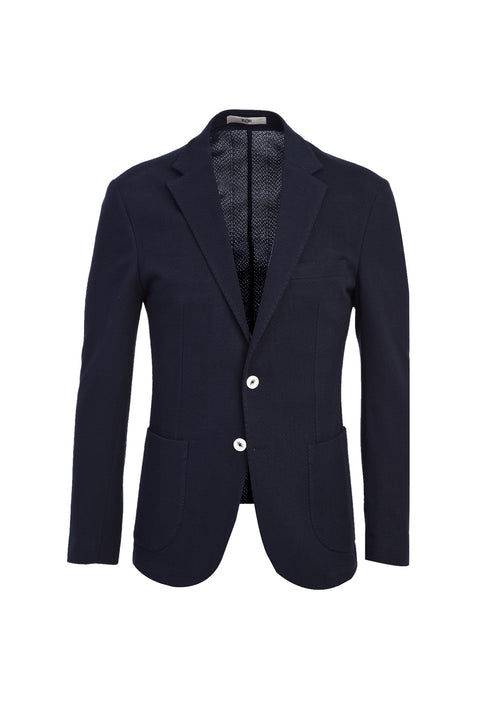 Black Navy 7 Drop Slim Fit Jacket