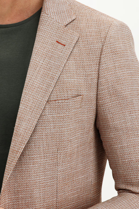 Medium Brown 6 Drop Regular Fit Standard Cut Eyelet Jacket