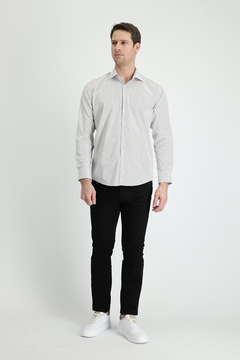 Black Slim Fit Stretch Canvas / Chino Trousers